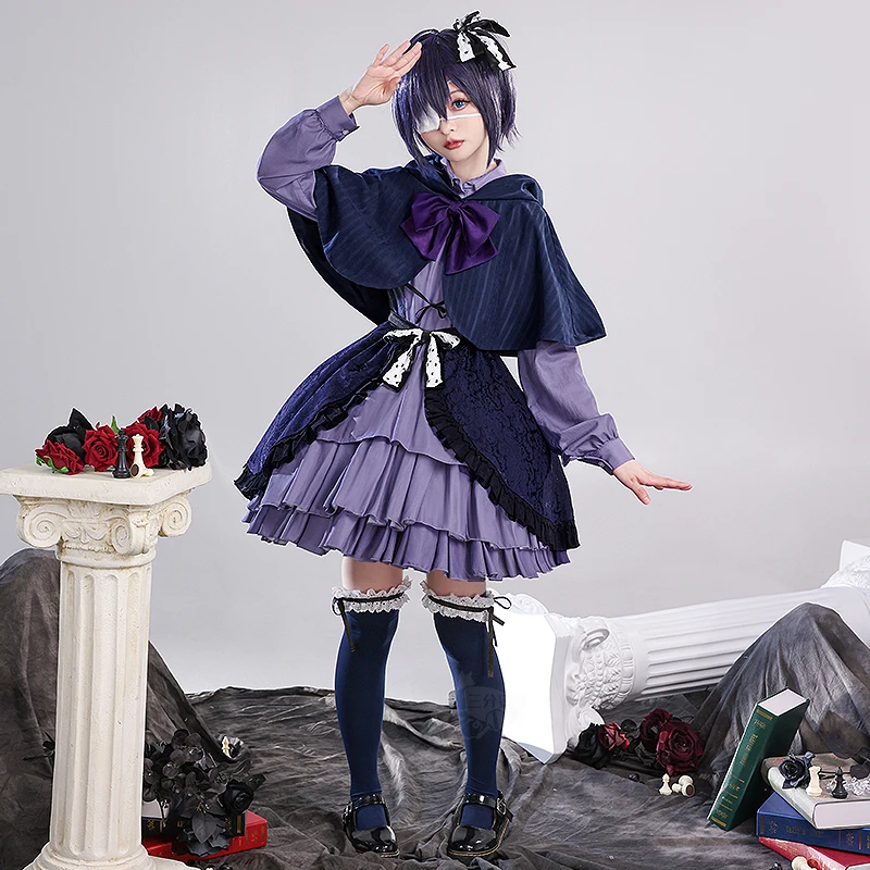 

COSLEE Love Chunibyo & Other Delusion Takanashi Rikka Dating Dress Cosplay Costume RolePlay Uniform Wigs Halloween Carnival