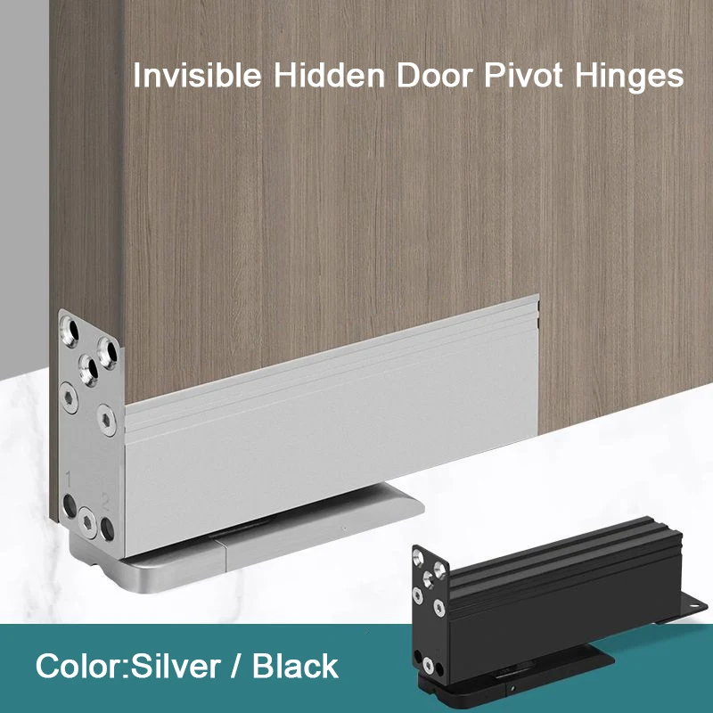 HOT 1Set Heavy Door Pivot Hinges 360° Rotary 95° Positioning Invisible Hidden Floor Spring Hinges Buffer Soft Close Door Hinges