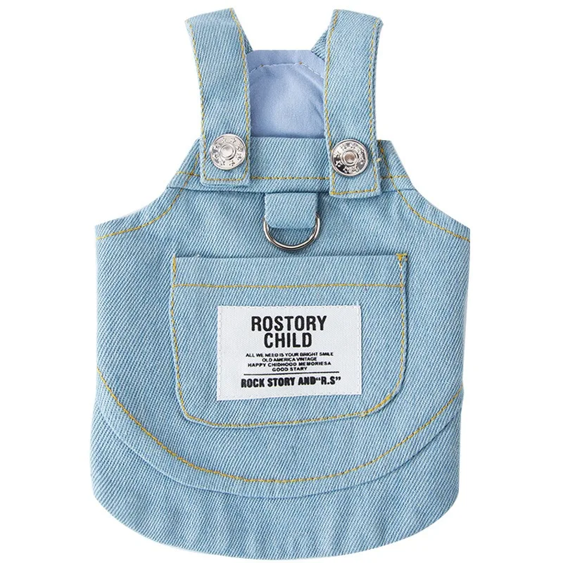 

Dog Cat Summer Clothes Denim Vest Thin Breathable Outfit Fashion Pet Clothing Comfortable Wear for Puppy Small Spring Apparel