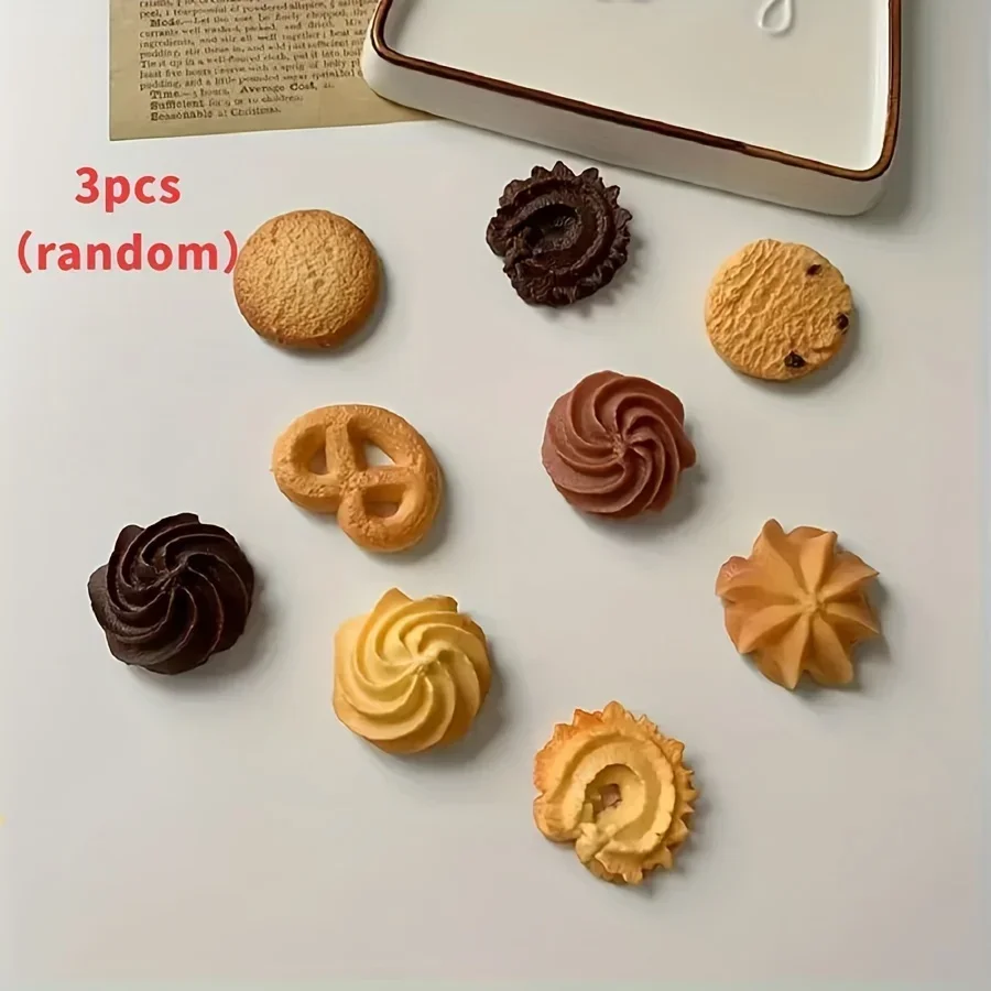 New Fun Creative Cute Biscuit Refrigerator Magnet 6pcs Decoration Chocolate Photos Resin Stickers Halloween Christmas Eve fridge
