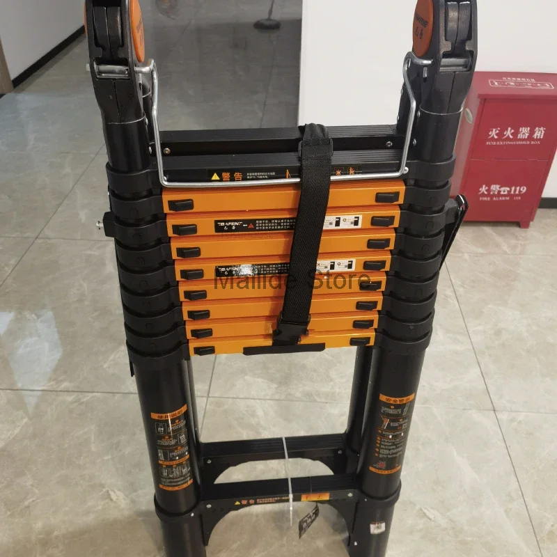 Simple Telescopic Step Ladders Home Kitchen Folding Aluminum Ladders Multi-functional Thickened Lifting Portable Folding Ladder