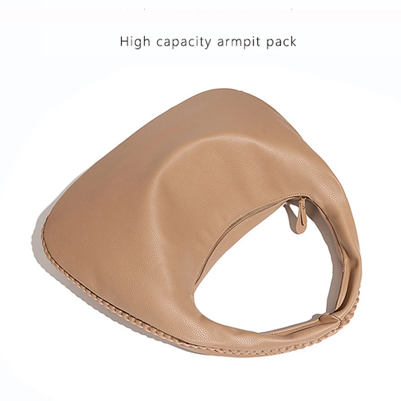 New Large Capacity Crescent Bag Fashion Moon Axillary Dumpling Bag High Quality Leather Women\'s Shoulder Underarm Bag