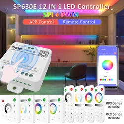 SP630E kontroler LED RGBCCT RGBW RGB ct pojedynczy kolor 12V 24V 5V Bluetooth pilot SMD5050 2835 COB PWM Pixel Strips Controler