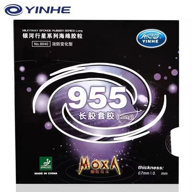 Original yinhe 955 espinhas longas tênis de mesa borracha controle defensivo galáxia pips longo ping pong esponja borrachas