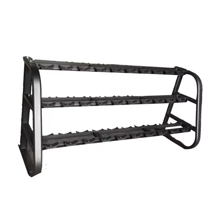 High Quality Commercial Used Dumbbell Rack 3 Tiers 15 Pairs