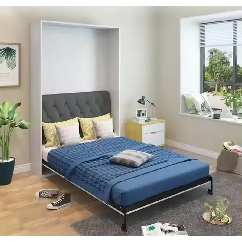 Queen Size Wall Bed Space Saving Murphy Bed Foldable Invisible Rollaway Bed Furniture view 6