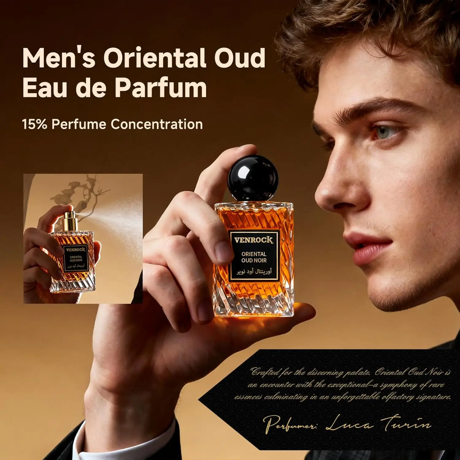 

Oriental Woody Men's perfume, a long-lasting Arabian fragrance, suitable for special occasions and daily use（