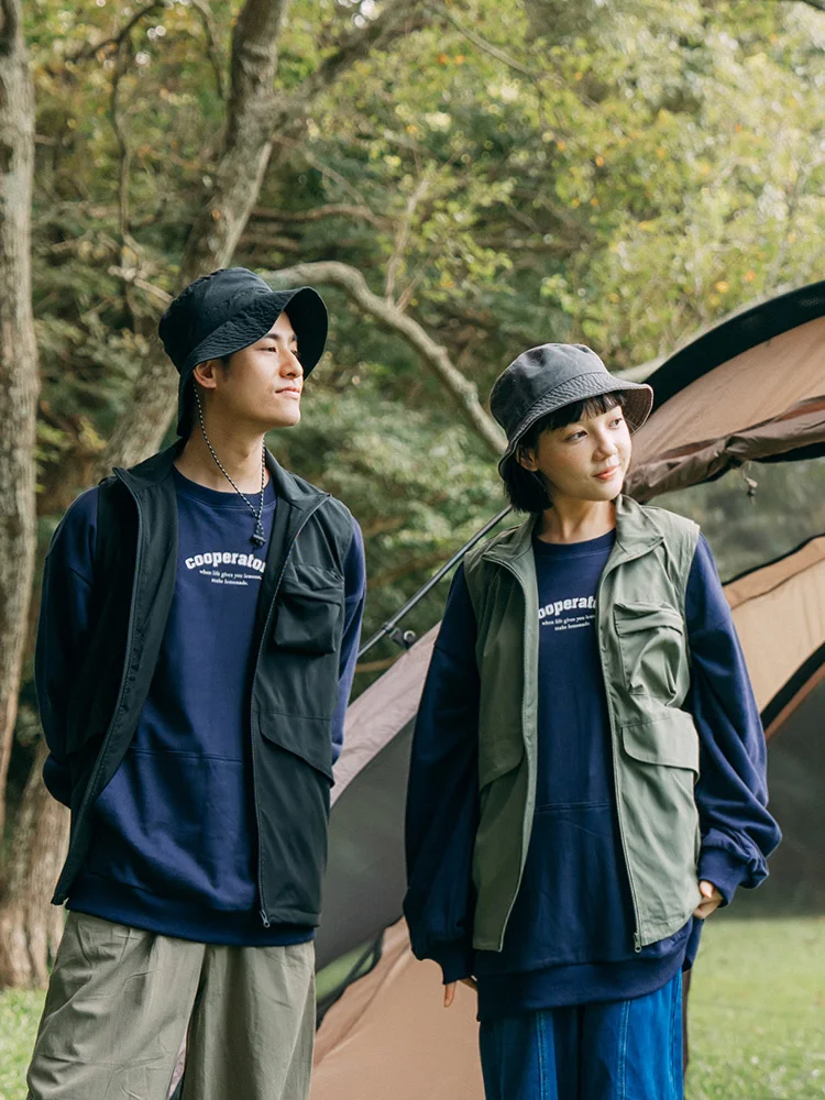 

Жилет Queenop 2023 для активного отдыха, с воротником-стойкой, в стиле кэжуал, парный, из полиэстера