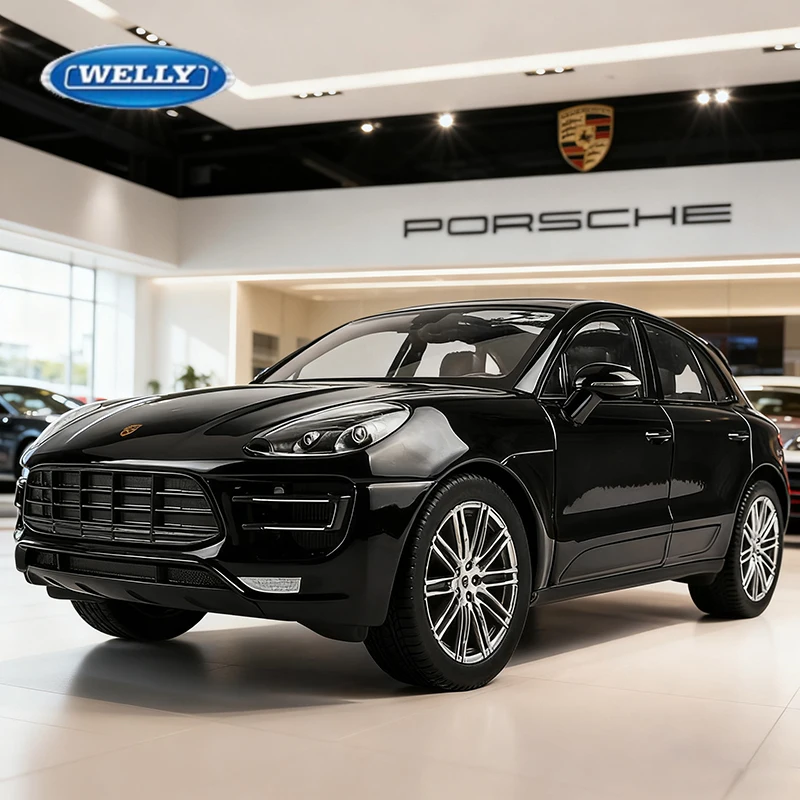 WELLY 1:24 Porsche Macan Turbo SUV Alloy Car Diecasts & Toy Vehicles Car Model Miniature Scale Model Car Toy For Children