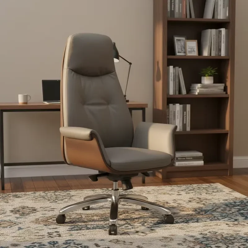 High Quality Ergonomic Engineering Leather Chair Adjustable Height Chrome Legs Modern Style Bulk Wholesale for Office