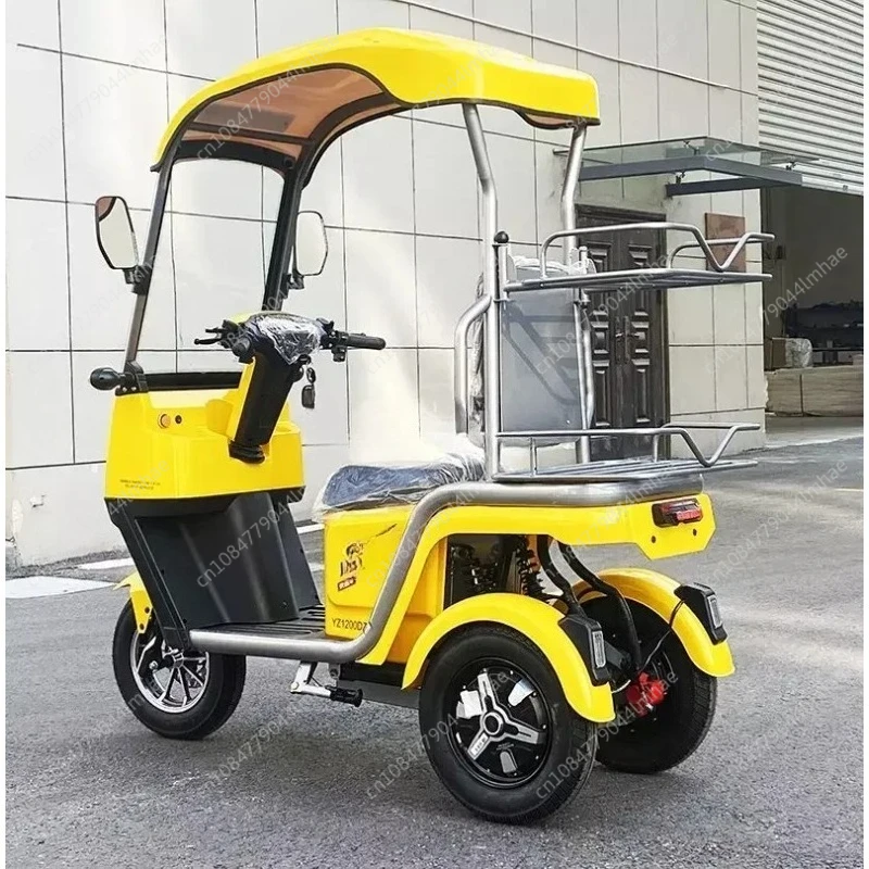 

Three-wheeled electric vehicle swing car tilt three wheels anti-drop and anti-skid