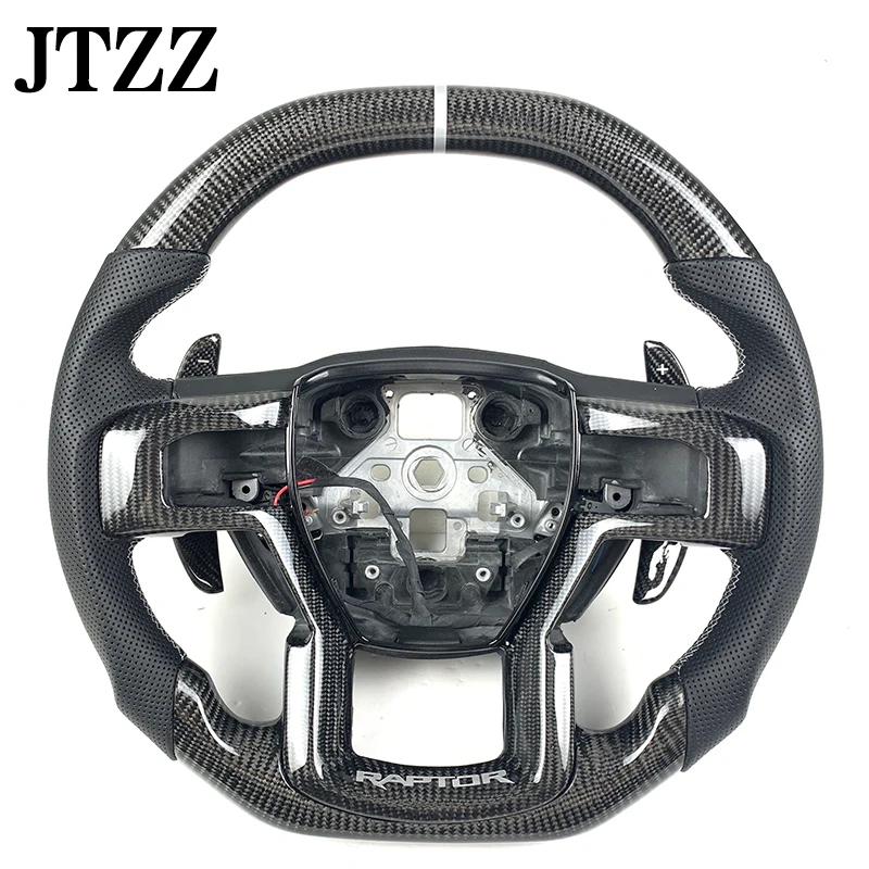 FOR Ford Raptor F150 2017 2018 2019 2020Customized Carbon Fiber Automotive Interior Parts for Steering Wheel