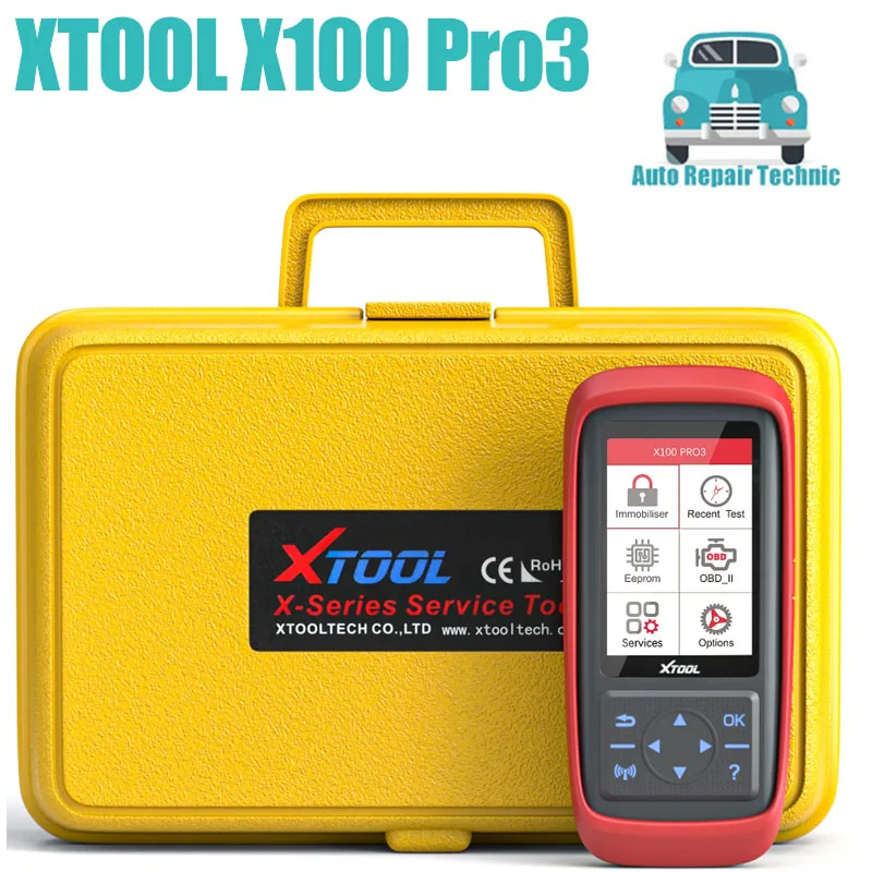 

XTOOL X100 Pro3 Professional Key Programmer Car Diagnostics Tools Code Reader 7 Service Lifetime Free Update With EEPROM Adapter