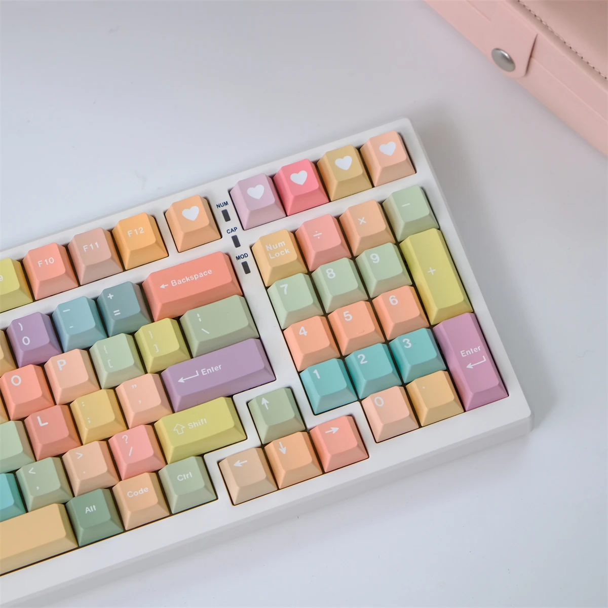 Teclas PBT de Color degradado para teclado mecánico, 147 teclas, Candy, perfil de cereza, sublimación para interruptores MX, juegos