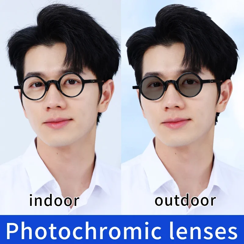 Photochromic Reading Glasses Sunglasses Magnifying Presbyopic Eyeglasses Aviator Transition Presbyopic for Men Hard Resin Lens
