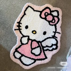 One piece sanrio hello kitty Plush Carpet Floor Mat Cartoon Cushion for Bedroom Bedside Living Room Home Decoration for children