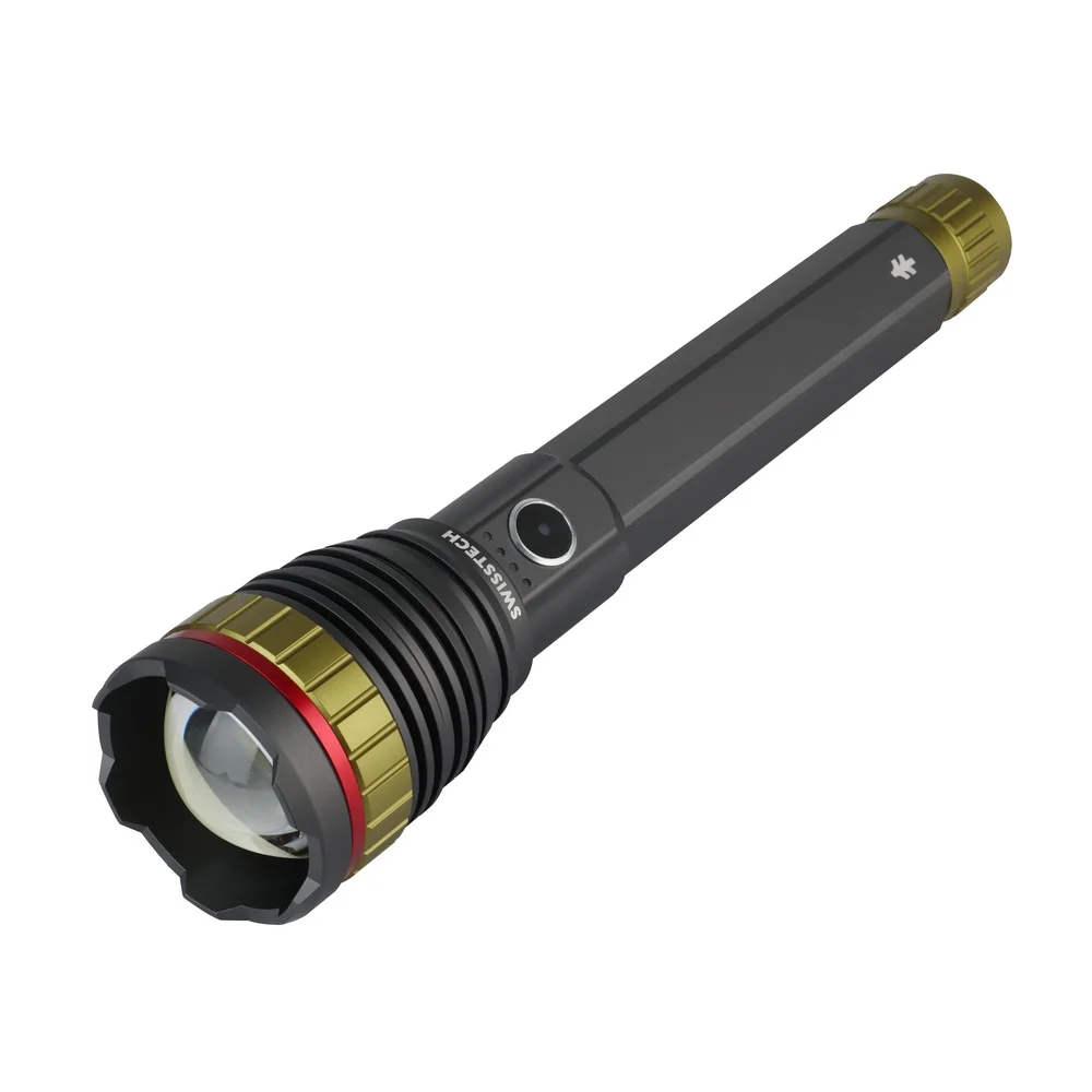 10000 Lumen Flashlight Waterproof USB Rechargeable Survival Mode High Output Durable Aluminum Body Emergency Power Bank 6 Modes