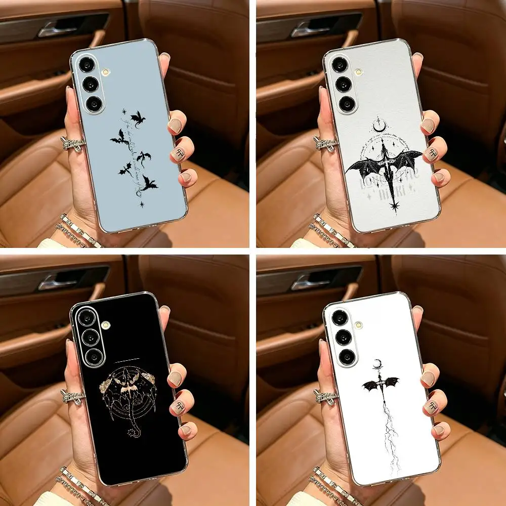 Novel Fourth Wing  Clear Soft Silicone Phone Case for Samsung Galaxy A71, A70, A52, A51, A40, A30