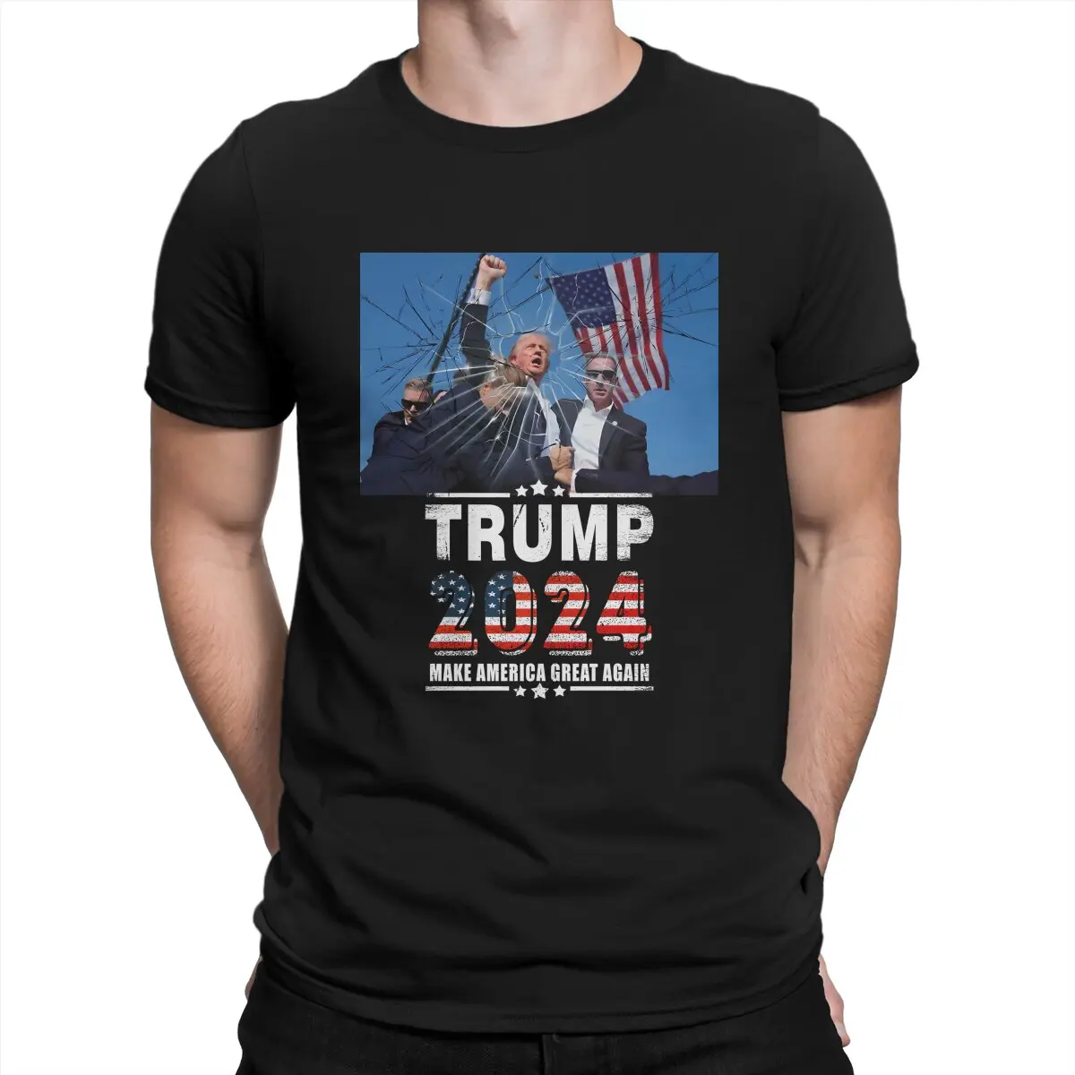 Support Trump For President Donald_Trump Men's T Shirt Shirt Short Sleeve Round Neck T-Shirt Pure Cotton Gift Idea Clothes