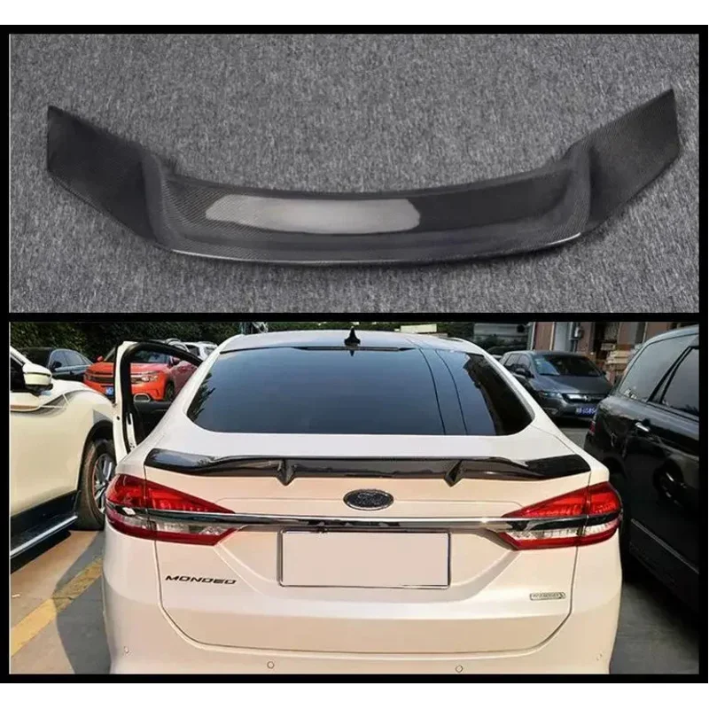 REAL CARBON FIBER REAR WING TRUNK LIP SPOILER Body Kits FOR Ford Mondeo Fusion 2013 2014 2015 2016 2017 2018 2019 2020 2021