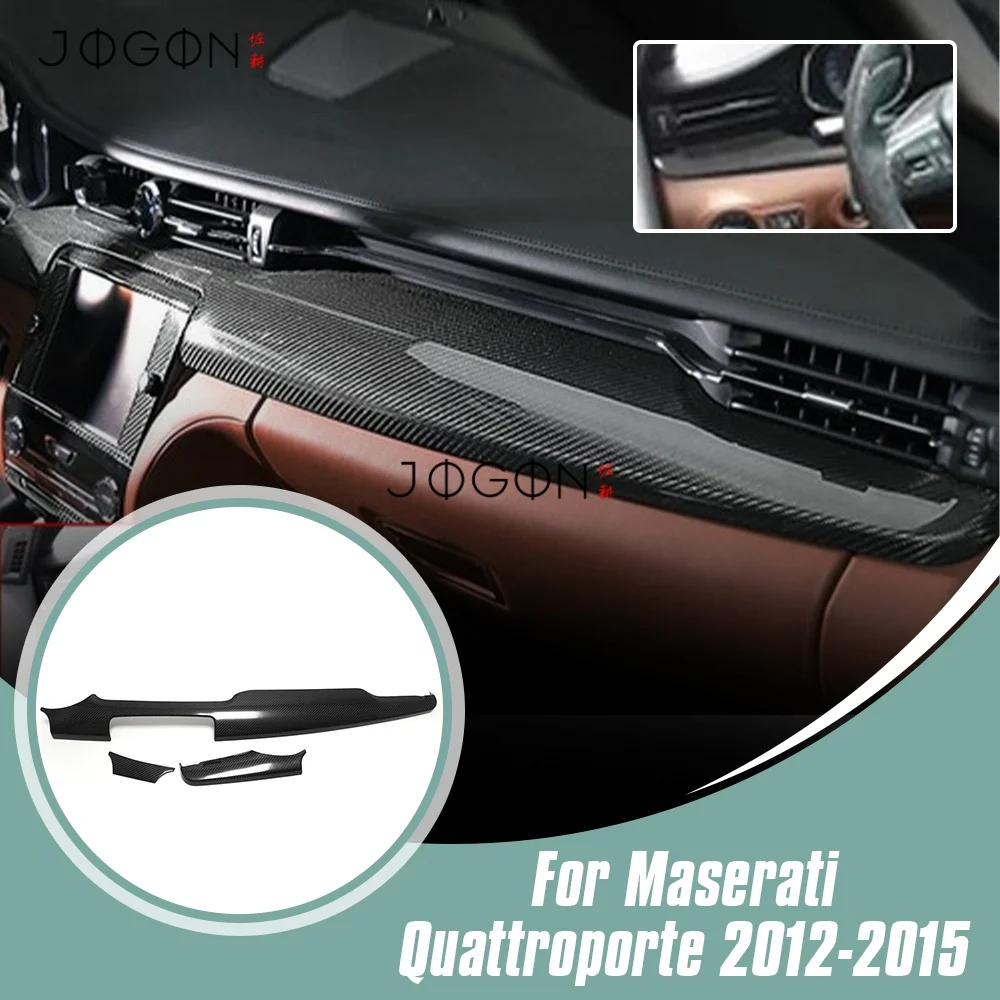 

Карбон с левым рулем для Maserati Quattroporte 2012 2013 2014 2015, салон автомобиля, центральная панель управления, крышка панели, аксессуары для отделки