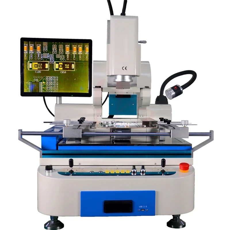 Hot Air Optical Alignment Rework Soldering Station LY G900A 3 Zones 8400W Industrial BGA Machine for Mobile Chip Repairing Tools