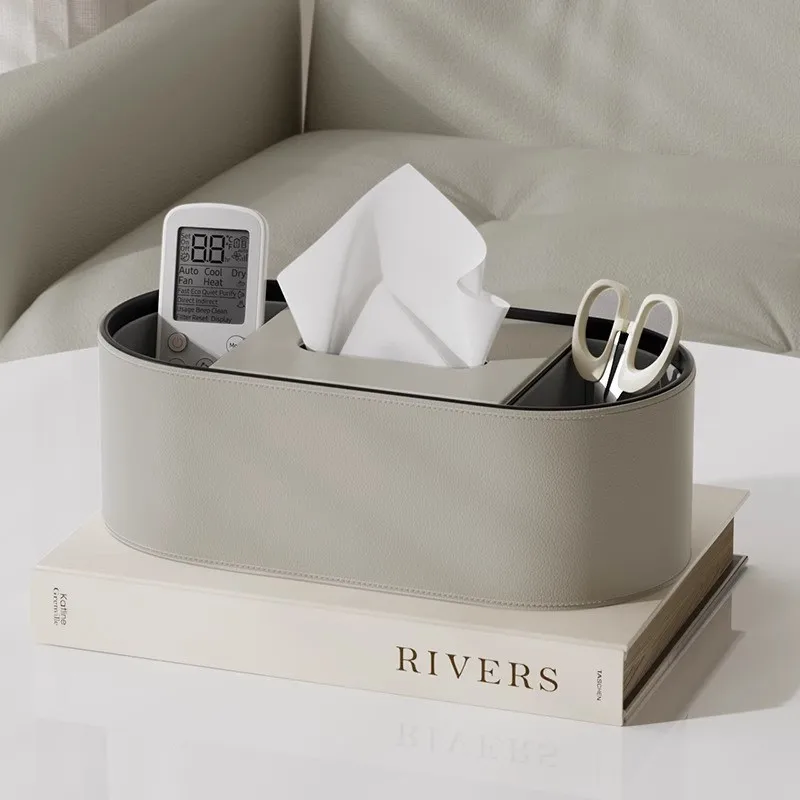 

Leather Tissue Box Simple Tissue Storage Box Desktop Remote Control Organizer Boxes Home Dining Table Decoration Accessories