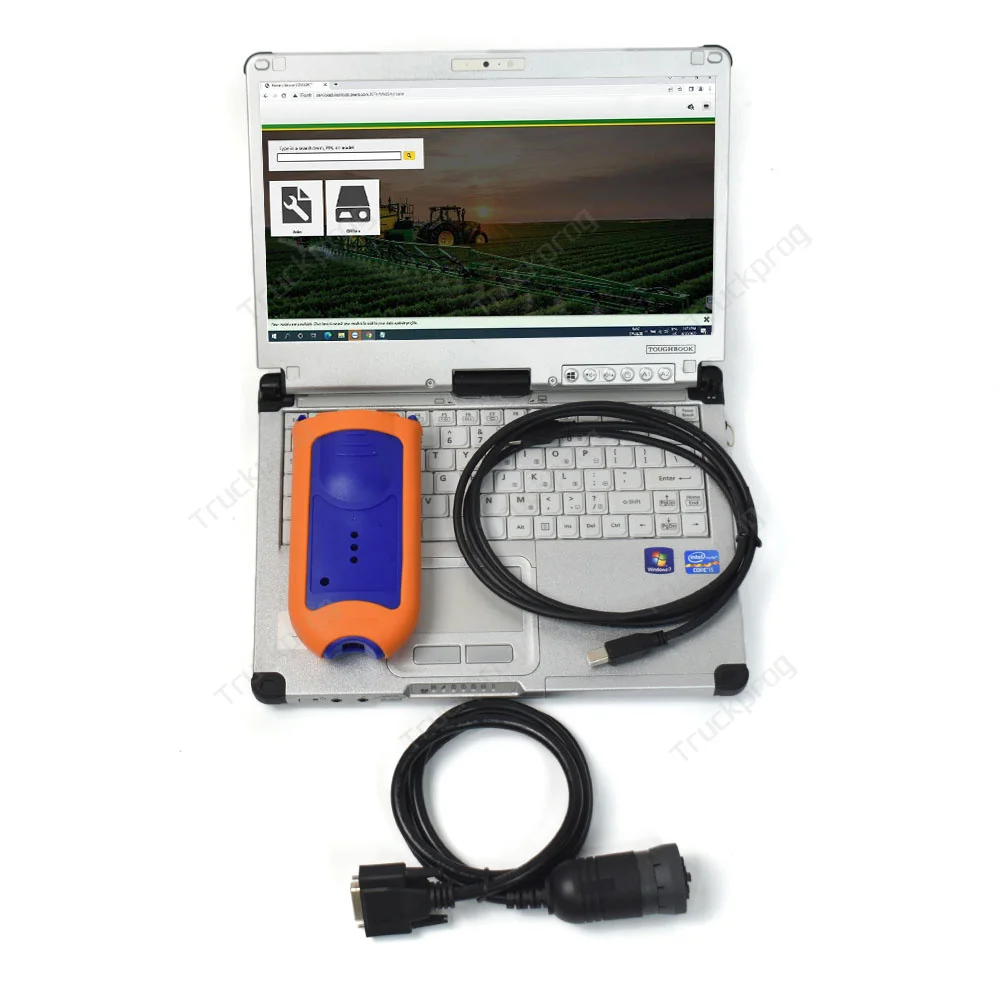 V5.3 J-D-EDL v2 automatic auto diagnostic tool for agricultural tractors forklift truck Electronic Data Link tool+CF C2 laptop