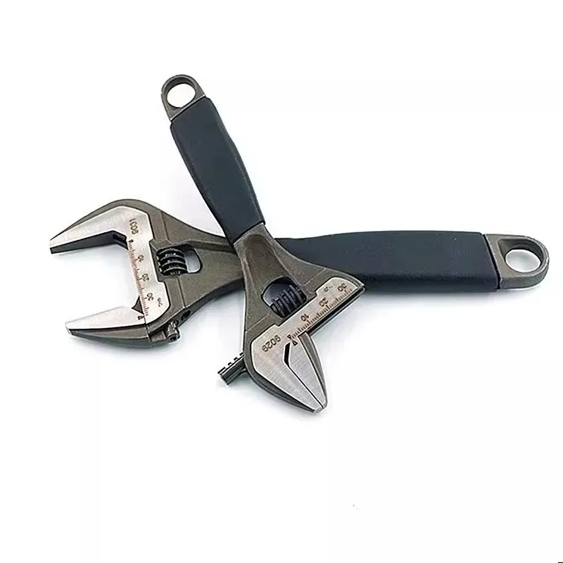 (1PCS) Large opening adjustable wrench 8-inch 9029 9031 9033