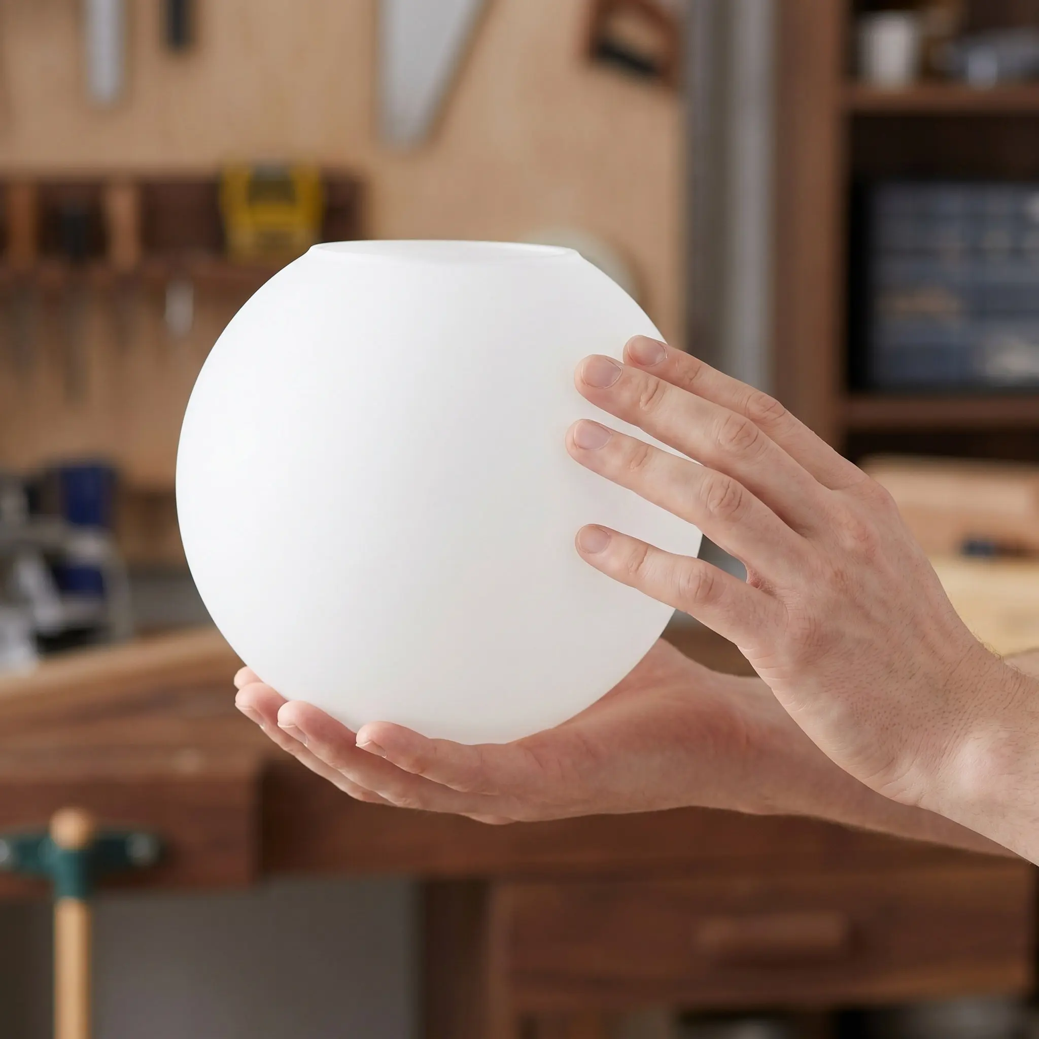 White Textured Glass Lampshade Spherical Modern Round Ceiling Lamp Shade Replacement Hanging Globe Pendant Light Cover for Home