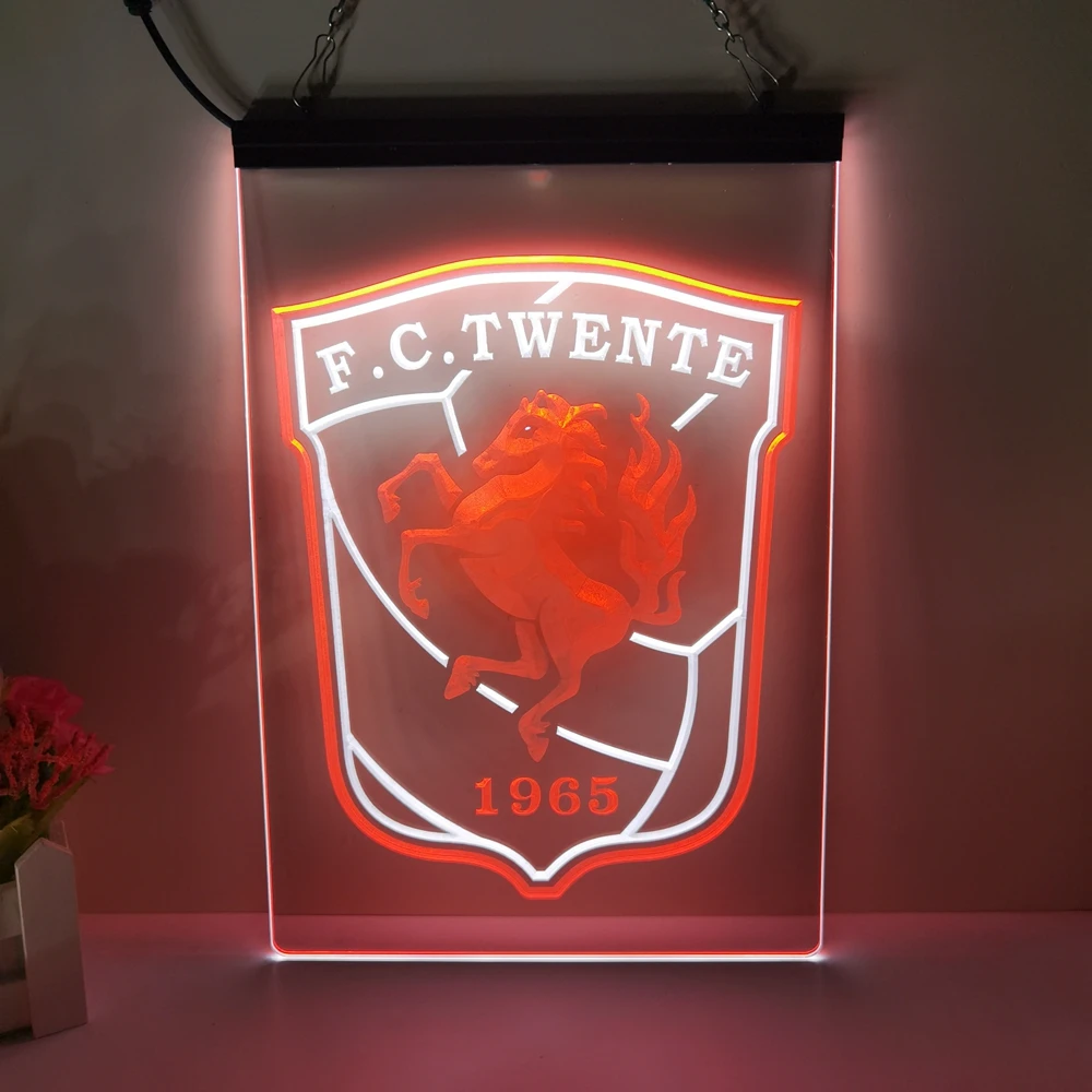 Fc Twente Enschede Eredivisie Football  LED Neon Sign Home Decor New Year Wall Wedding Bedroom  2 Color Display