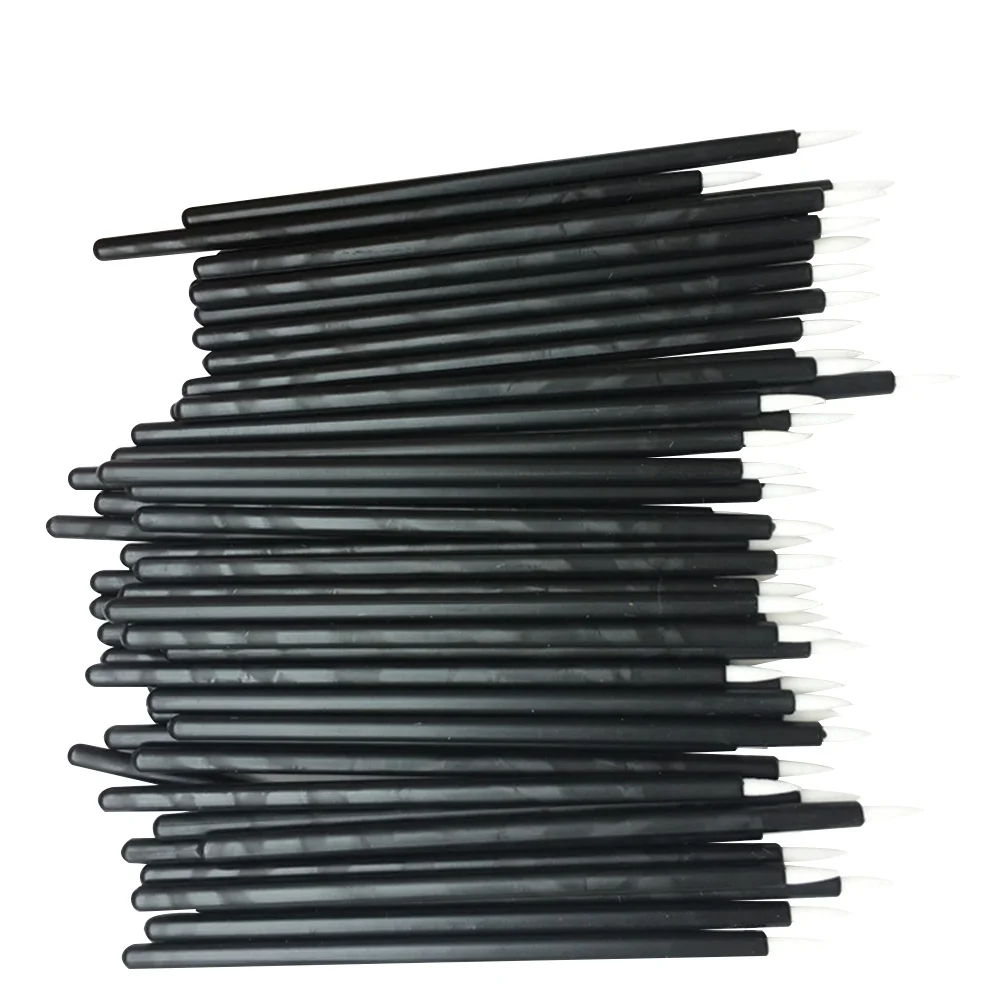 

100Pcs Disposable Eyeliner Lipstick Applicators Lip Gloss Sticks Cosmetics Tools for Female（Black and White)