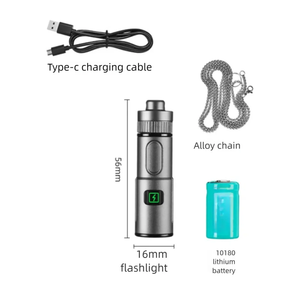Personality MINI LED Flashlight Small USB Rechargeable Flashlight Super Bright Portable Keychain Flashlights Outdoor