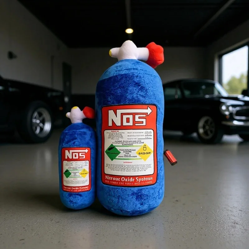 NOS Nitrous Oxide Bottle, Plush Pillow Car Headrest Neck, Support Cushion Soft Stuffed Toy, Auto Interior Decor Gift For, Driver