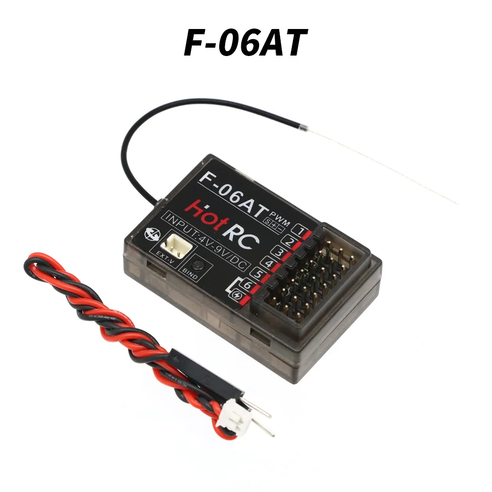 HOTRC 2,4 GHz F-04A F-06A F-08A F-01A F-04AT F-06AT F-08AT F-01AT mit Gyro Licht 4/6/8Ch Rc Empfänger für Hotrc Rc Sender