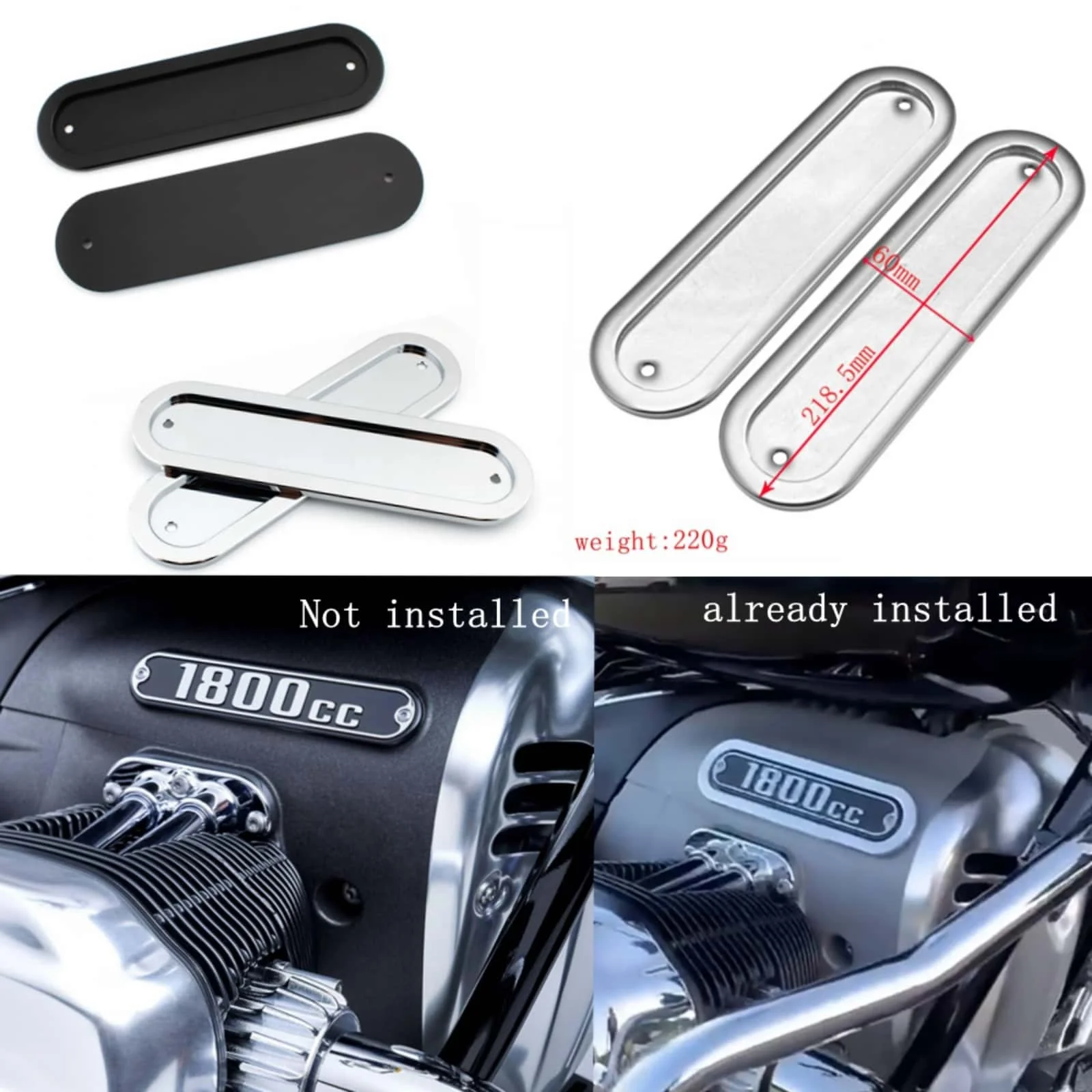 Motorcycle Emblem Pad Cover Engine Side Badge Cover Trim For  BMW R18 R18B  20-22 2020 2021 2022 Classic Transcontinental