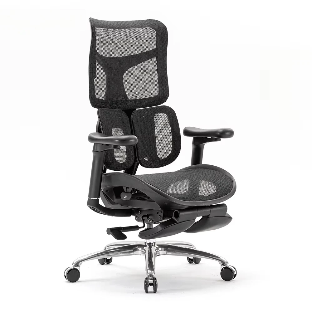 Ergonomic Executive Office Chair Pressure Relief Seat Cushion With Ottoman Adjustable Manager Chair for Office Home Use