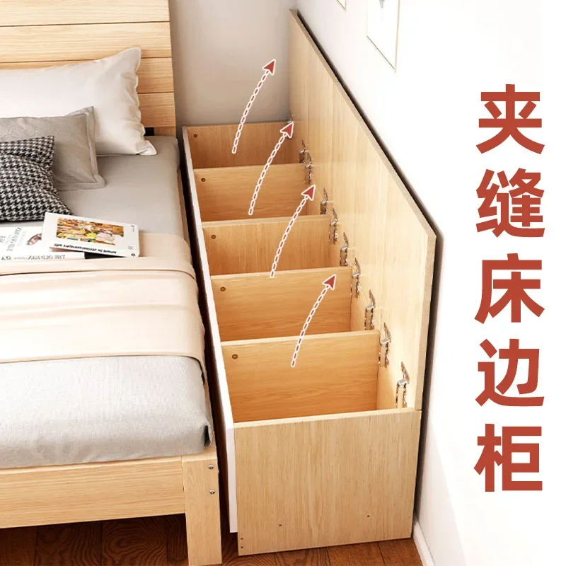 Bedside table Simple cabinet Bedside table Bedroom crevice Long cabinet Simple modern crevice narrow Bedside locker