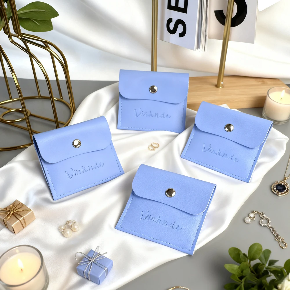 

Роскошный конверт из искусственной кожи с логотипом и металлической застежкой для путешествий, большие серьги, браслет, кольца, упаковочные сумки, свадебный подарок