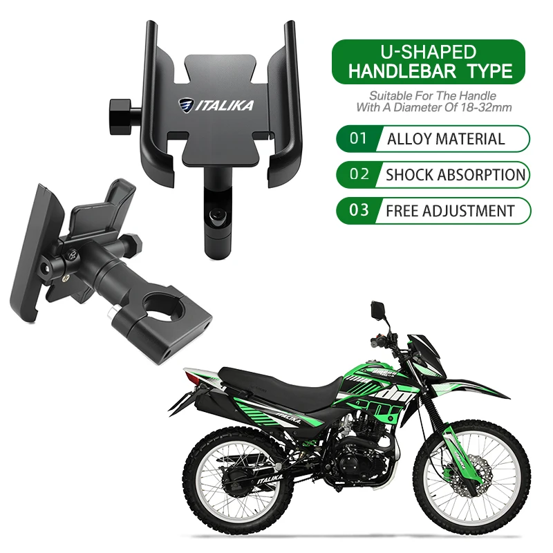 Soporte de navegación de aleación absorbente de golpes para teléfono de motocicleta, GPS, para ITALIKA XS125 XS150 WS150 GS DS150 GTS175 WS175