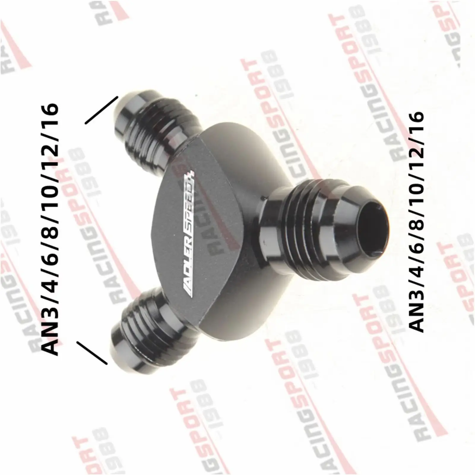 A+ Y-Block Universal AN3 AN4 AN6 AN8 AN10 AN12 AN16 Aluminum Y Block Adapter Fittings Adaptor Black Y Type Oil Pipe Joint