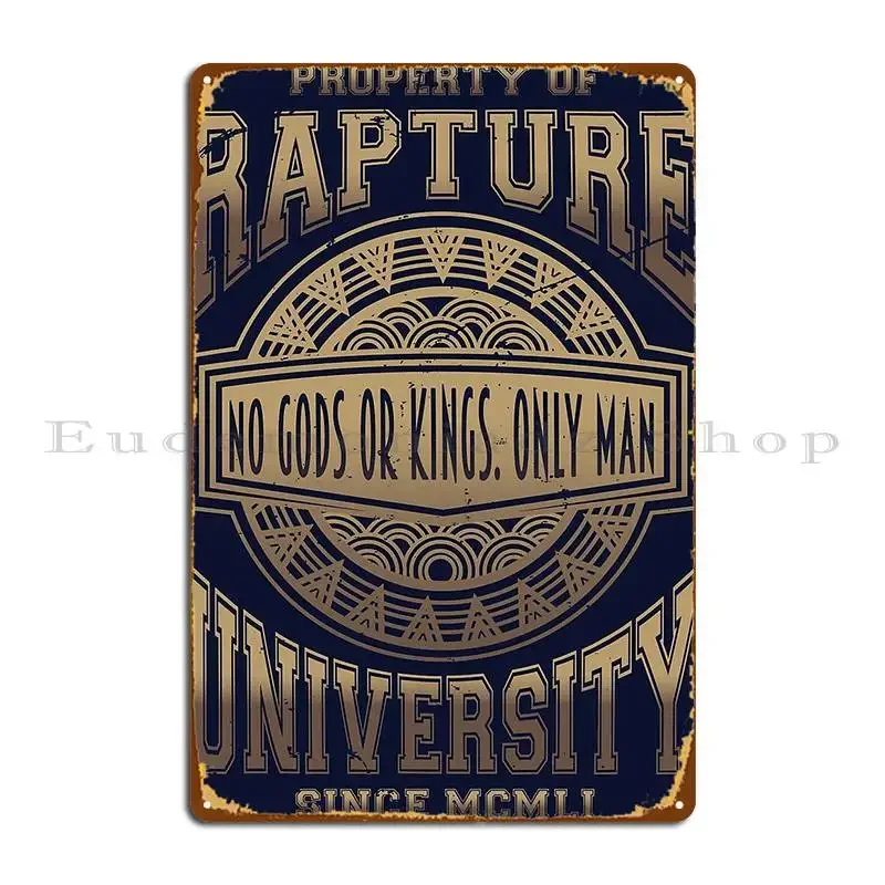 Affiche en Plaque métallique Rapture Univeristy Lgndryphoenix, peinture, Plaque murale, décoration murale, personnage, signe en étain