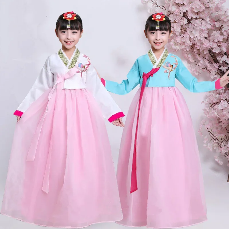 Traditionele Koreaanse Dans Podiumkostuums Meisjes Hanbok Trouwjurk Kinderen Kinderen Prestaties Aziatische Kleding Party Festival Outfit