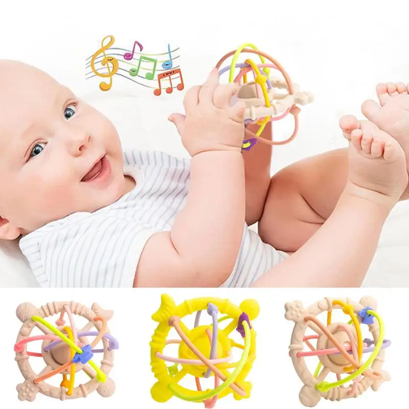 

Kids Teether Toy 360 Degree Rotatable Safe Kids Rattle Toy For Soothing Gums Relief Baby Washable Teether Toy For Babies