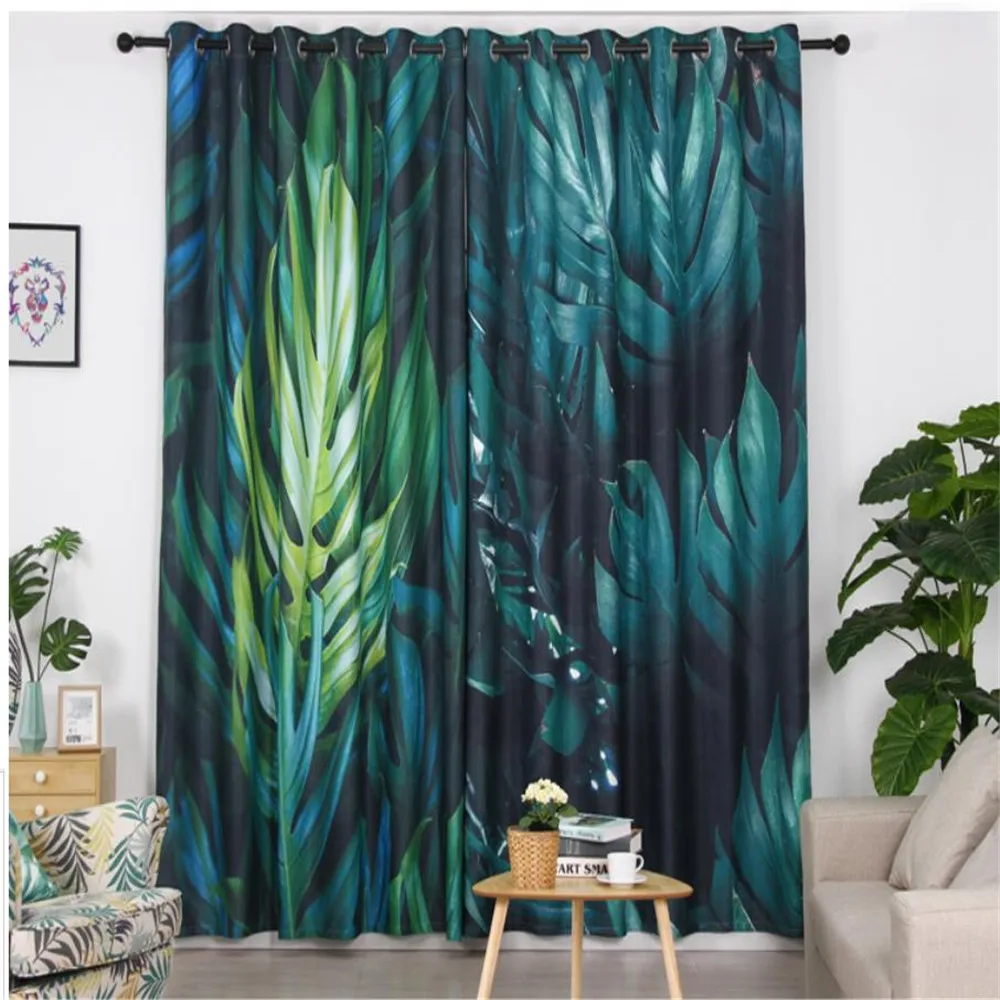 Customized curtains are simple bedroom and living room balcony shade cloth curtains 3d curtain