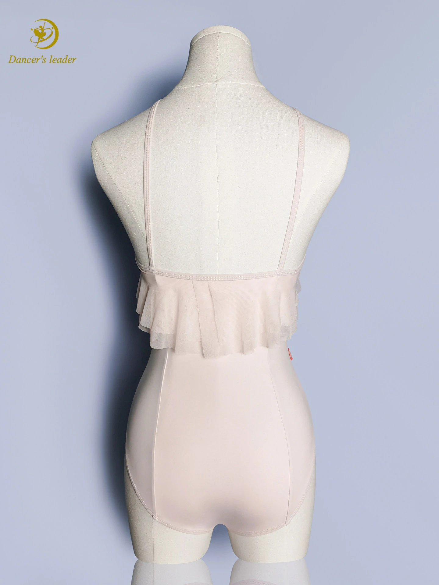 Ballet Leotard for Women's Practice Dress with Flower Design at the Collar, Gymnastics Performance Dress, Adult Air Yoga Costume