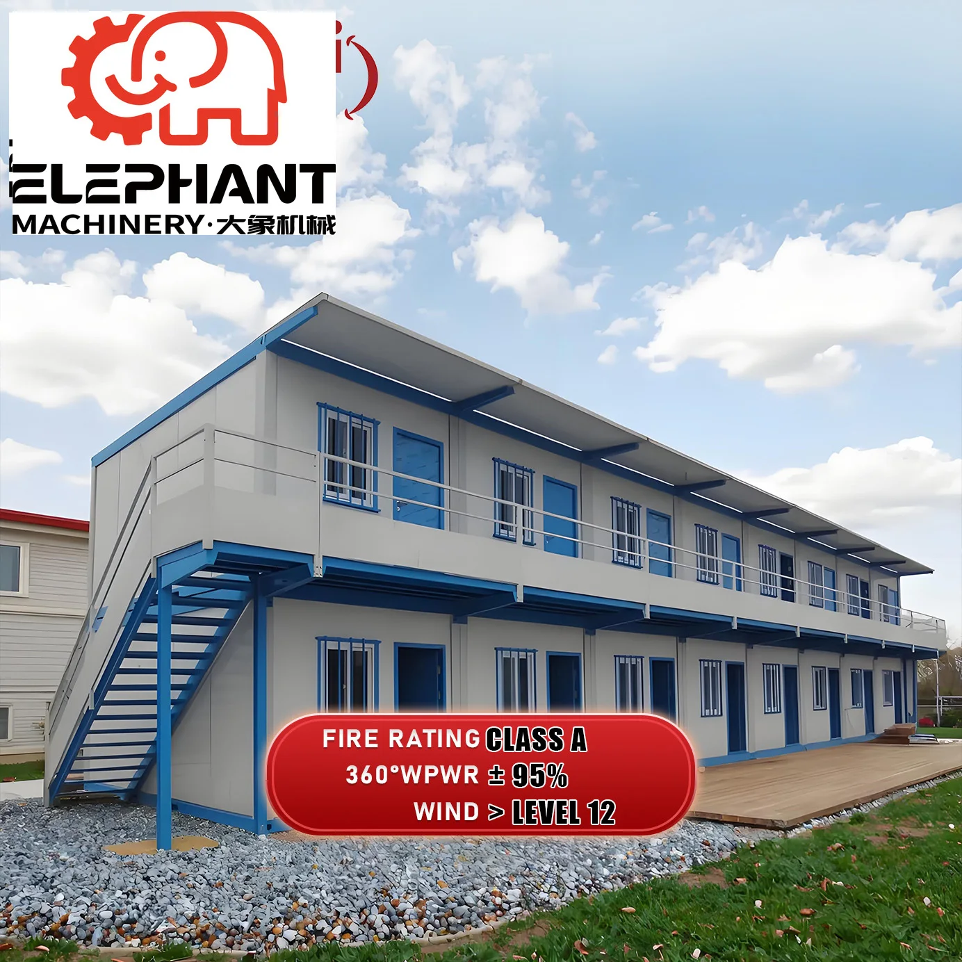 ELEPNANT House Casa Tiny House Mobile Container Office Building School Farmhouse Use Refugee Camp Emergency Relief Foldable
