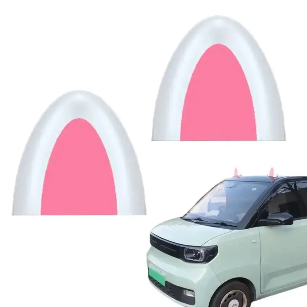 

2Pcs Cartoon Solar Cat Ears/Bear Ears Decorative Paste Luminous Exterior Ornaments Night Lighting Vibration Sensing