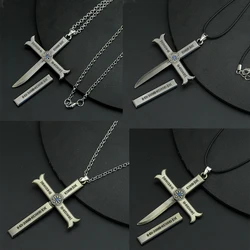 Anime Hawk Eyes Dracule Mihawk Cross Keychain Strongest Swordsman Black Blade Weapon Model Cospaly Key for Men Keyring Jewelry