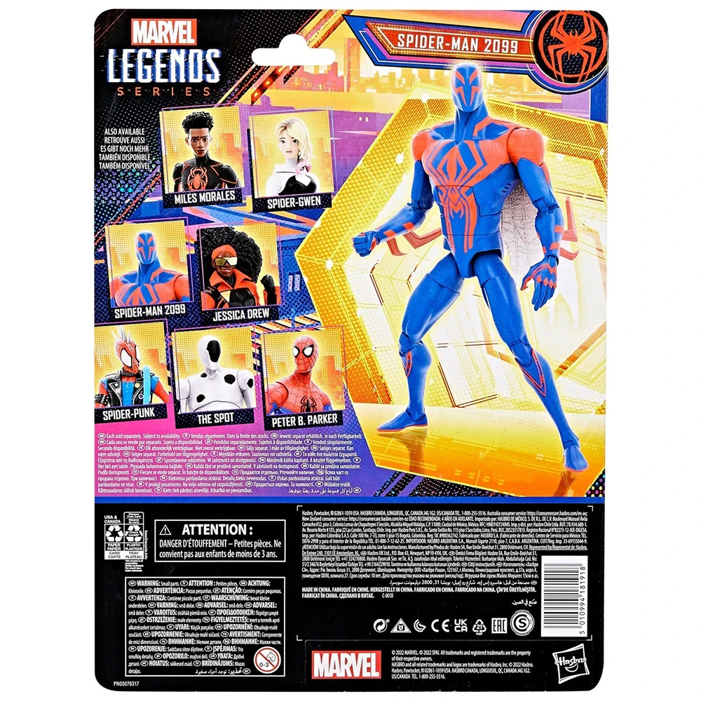 [Disponibile] Hasbro Marvel Legends Series Spider-Man 2099 (Across the Spider-Verse) 15 cm Action Movie Figure Bel modello regalo giocattoli